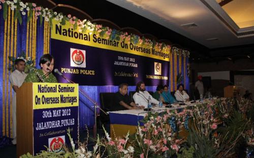 Hon’ble Member Shamina Shafiq attended the “National Seminar on Overseas Marriage” held on 30th May, 2012 at Jalandhar, Punjab