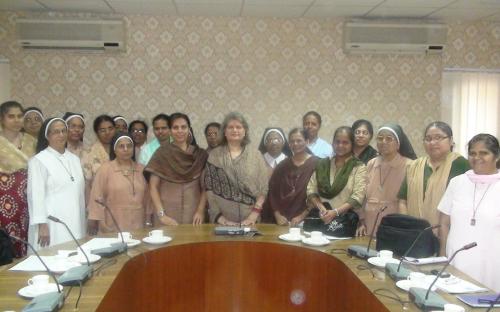 Hon’ble Chairperson Ms. Mamta Sharma interacts with a delegation from Nyaydarshan (Centre for Human Rights & Justice) Vadodara, Gujarat