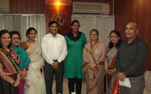 Krishna Poonia, the National Woman discus throw champion and led an Indian clean sweep in the women's discus final by winning the Delhi Commonwealth Games gold medal visited the Commission