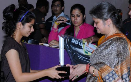 Ms. Mamta Sharma , Hon’ble Chairperson, NCW, was the Chief Guest at “Durlabhji Junior Squash Championship 2012 in association with Jaipur Club Ltd.” organised by Surbhi Misra Sports Foundation(SMSF)
