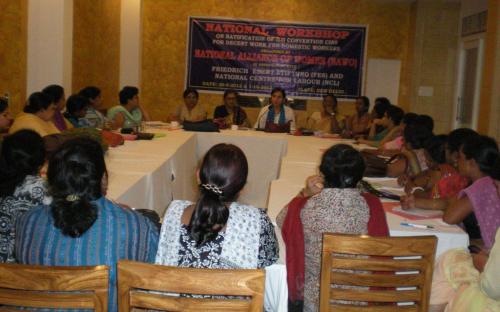 Dr. Charu WaliKhanna Member, NCW Chief Guest at National Workshop on Ratification of ILO Convention C189 for Decent Work for Domestic Workers organised by National Alliance of Women (NAWO) at New Delhi