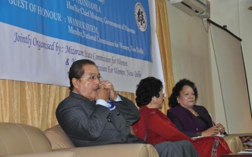 Ms. Wansuk Syiem, Member, NCW was chief guest at a seminar on “Rape and Human Trafficking” on 1st February, 2013 at Aizwal