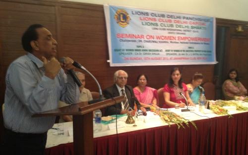  Dr. Charu WaliKhanna, Member, NCW, was Chief Guest at programme on “Women’s Empowerment” organized by Lions Club