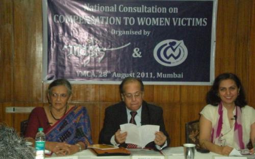 (From left to Right) Adv. Flavia Egnes, Justice A K Ganguly and Dr. Charu WaliKhanna