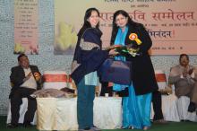 Dr. Charu WaliKhanna, Member, NCW was Guest of Honour at Grand Kavi Sammelan organized by Delhi Hindi Sahitya Sammelan and GK-II, RWA on 1st March, 2014