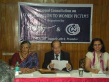 (From left to Right) Adv. Flavia Egnes, Justice A K Ganguly and Dr. Charu WaliKhanna