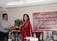 Dr Charu WaliKhanna, Member , NCW was Chief Guest at Workshop organized by the Human Resource Development Department of the state-owned coal mining Maharatna company, Coal India Limited (CIL)